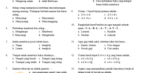 Mengintip Soal Ujian Kelas 1 Tema 2 Tahun 2019 Panduan Lengkap untuk