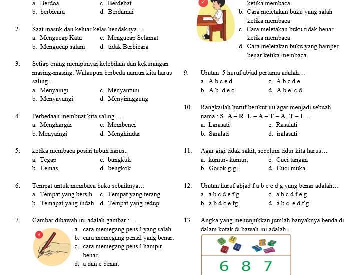 10 Rahasia Nilai Sempurna Soal Ujian Kelas 1 SD Tema 2 yang Jarang Diketahui Orang Tua