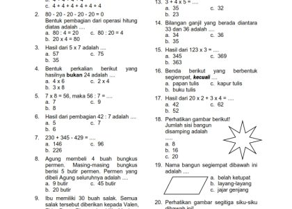 7 Rahasia Cepat Menjawab Soal Matematika Kelas 4 Semester 2 Tematik Agar Nilai Maksimal