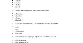 Soal Ujian Bahasa Jawa Kelas 4 Semester 2 PDF