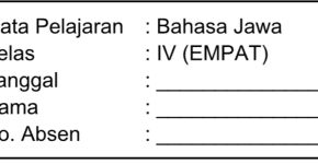 Bank Soal Bahasa Jawa Kelas 4 Semester 2 dan Kunci Jawaban Kurikulum