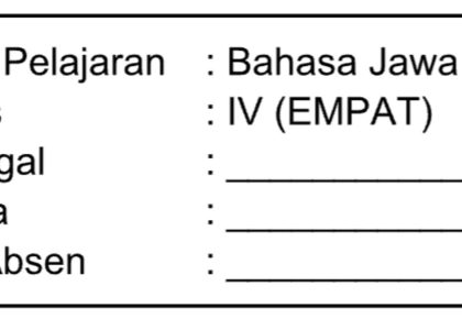 soal bahasa jawa kelas 4 semester 2 dan kunci jawabannya