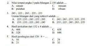 Kunci Jawaban Soal Matematika Kelas 4 Dalchaebi
