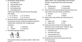Soal Pas Pjok Kelas 4 Sem 1 PDF