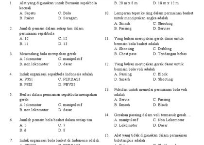 Akhirnya Terungkap 3 Rahasia soal pjok kelas 4 semester 1 dan kunci jawaban 2026