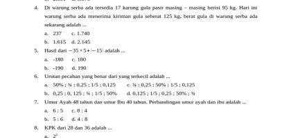 Soal Olimpiade Matematika SD 2024 PDF