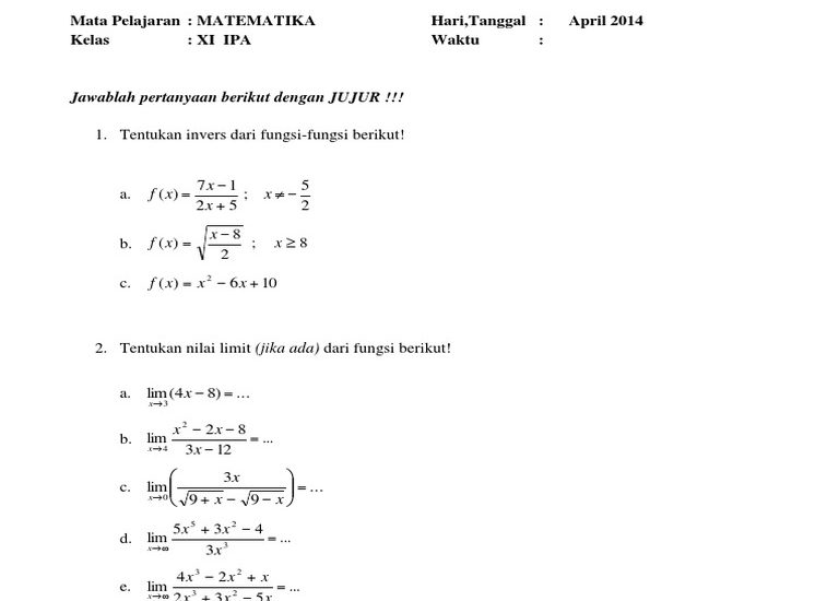 Rahasia Nilai Sempurna: Soal Matematika Kelas 11 Semester 2 dan Jawabannya 2026