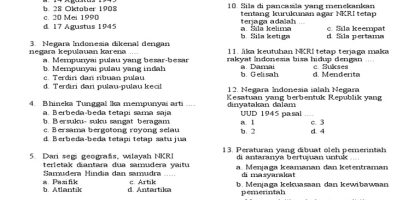 Memperkuat Pemahaman Kebangsaan Soal dan Kunci Jawaban PKn Kelas 3 SD