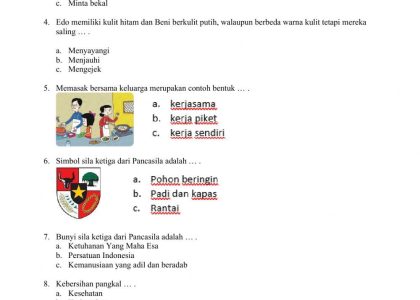 5 Contoh Soal PKN Kelas 3 Semester 1 Tentang Pancasila yang Wajib Dipahami Sebelum UTS