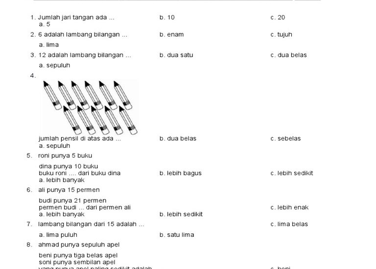 5 Contoh Soal UAS Tema 3 Kelas 1 SD Semester 1 2026 Wajib Tahu