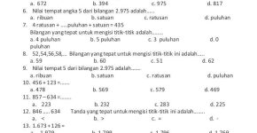 Soal Matematika Kelas 3 SD Semester 1 Fotos Fichas de matemáticas