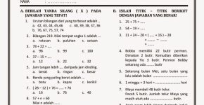 Persiapan Jitu Hadapi Ujian Matematika Semester 2 Kelas 1 SD Contoh