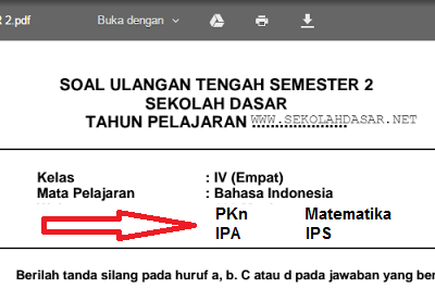Kumpulan Soal UTS Kelas 4 SD MI Semester 2 - Privat Ujian Nasional Kumpulan Soal UTS Kelas 4 SD MI Semester 2 - Privat Ujian Nasional