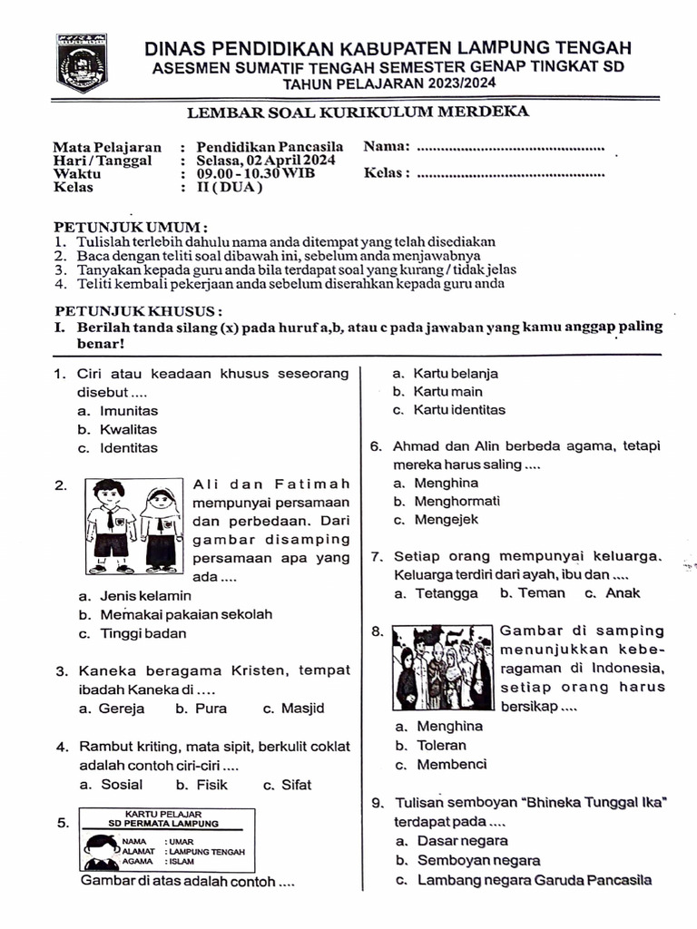 10 Contoh Soal Tengah Semester 2 Kelas 2 Ternyata Mudah Dikerjakan Jika Tahu Trik Ini