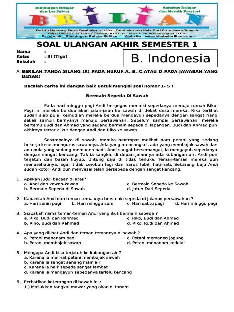 7 Rahasia Sukses Hadapi Latihan Soal UAS Kelas 3 Semester 1 Kurikulum 2013 Waktu Habis