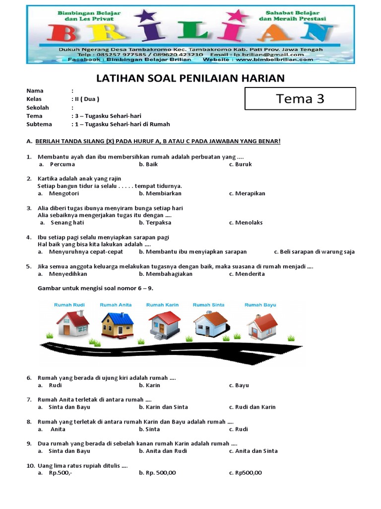 Akhirnya Tahu Juga! Contoh Soal Tematik Tema 3-4 Kelas 2 yang Sering Muncul di Ujian, Wajib Dicoba Sebelum Terlambat