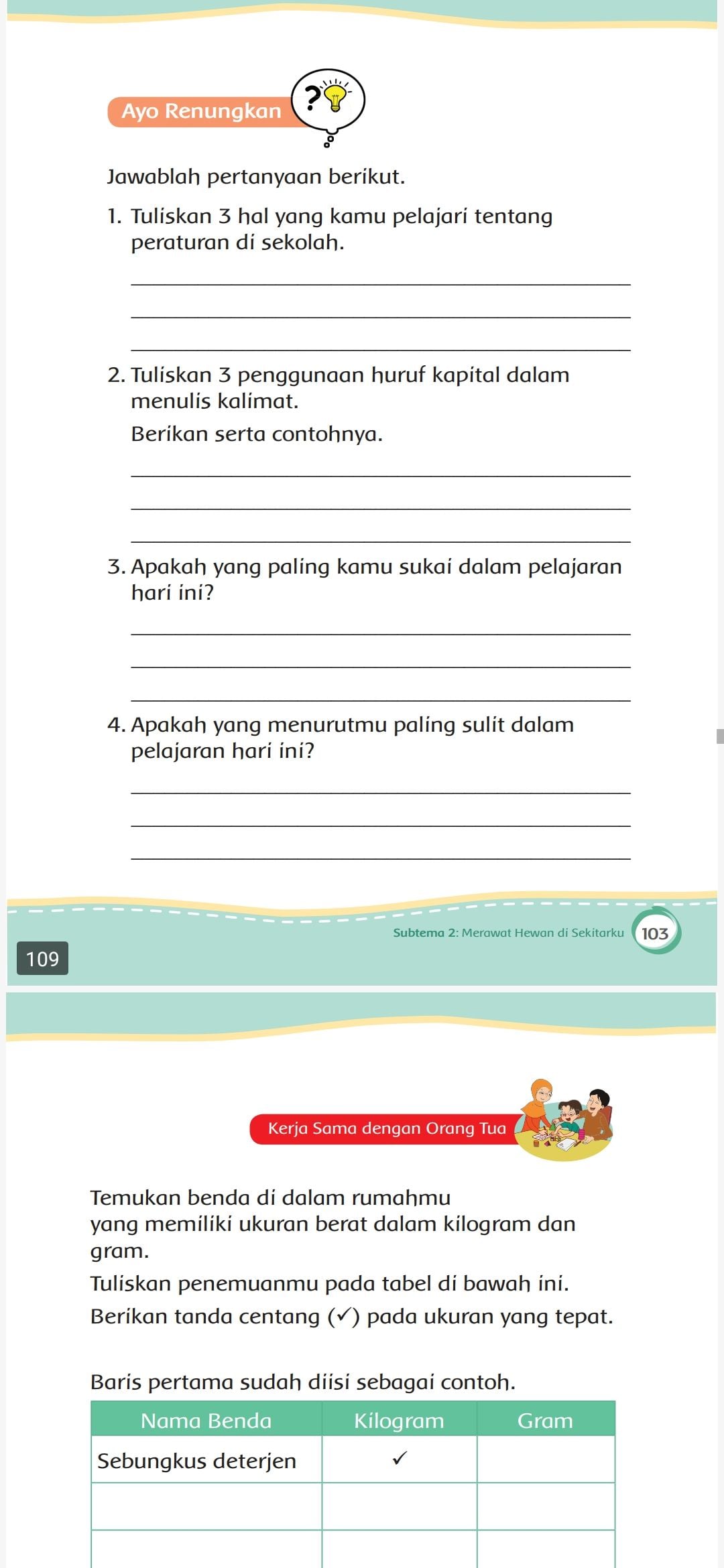 Terbukti! 5 Contoh Soal Tematik Tema 6 Subtema 2 Kelas 2 yang Bikin Anak Paham Cepat
