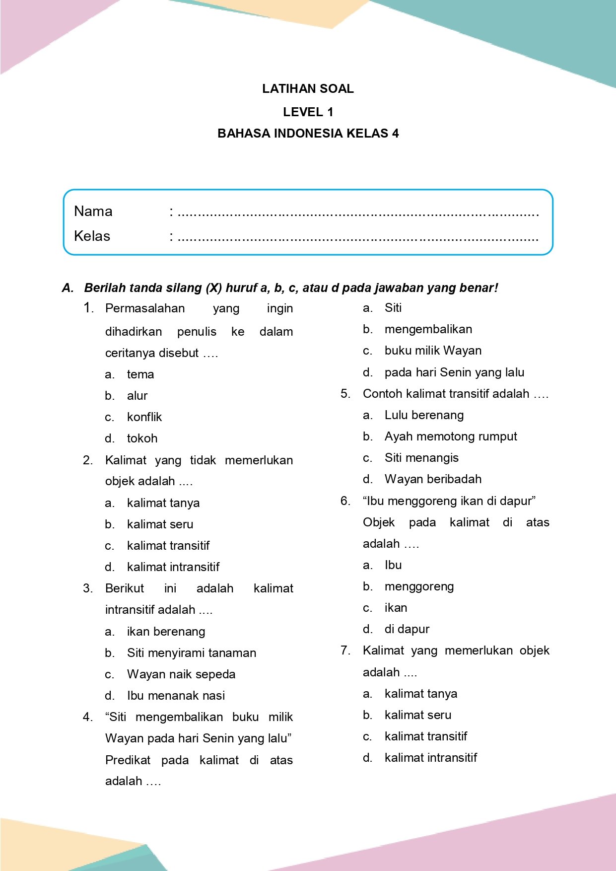 Rahasia Skor Tinggi Soal Bahasa Indonesia Kelas 4 Semester 1 dan Kunci Jawabannya