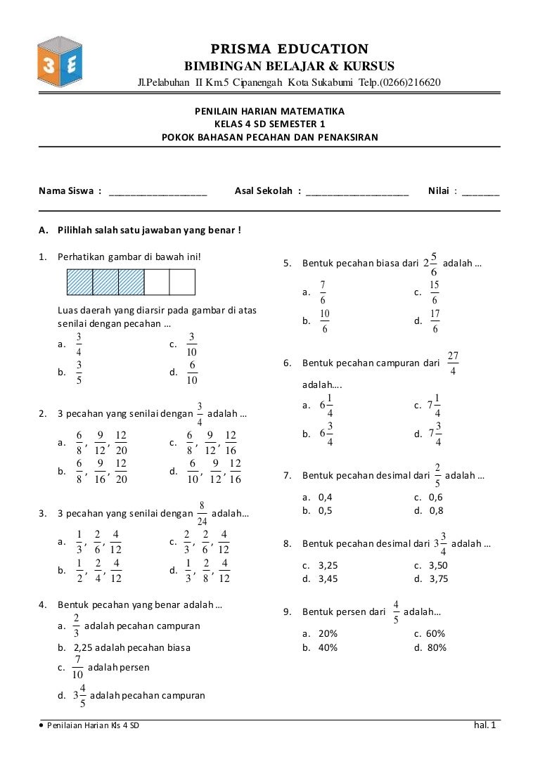 Ternyata Ini Bocoran Soal Tema 4 Matematika Kelas 6 Agar Lolos Ujian Akhir