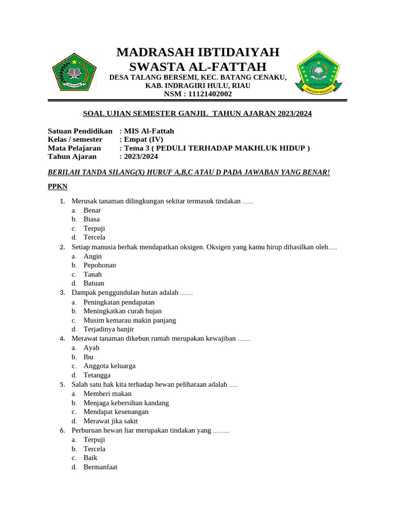 Ternyata Ini Rahasia Jawab Soal Soal Kelas 4 Tema 3 Subtema 3 Agar Nilai Sempurna